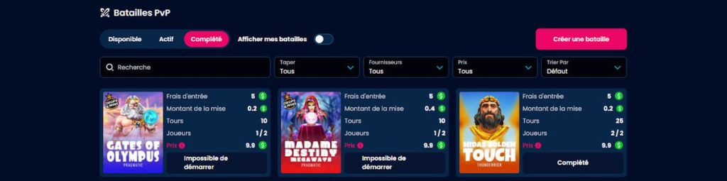 Deloro Casino tournois